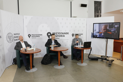 Dyskusja „Między placem Czerwonym a placem Defilad – odwilż w 1956 r. w PRL” – 4 marca 2021. Fot. Piotr Życieński (IPN)