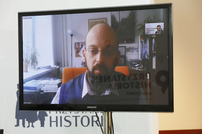 Dr Michał Wenklar (OBBH IPN w Krakowie).Fot. Piotr Życieński (IPN)