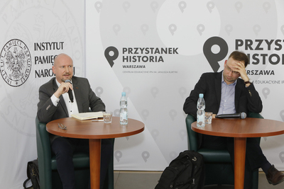 Dyskusja „Między placem Czerwonym a placem Defilad – odwilż w 1956 r. w PRL” – 4 marca 2021. Fot. Piotr Życieński (IPN)