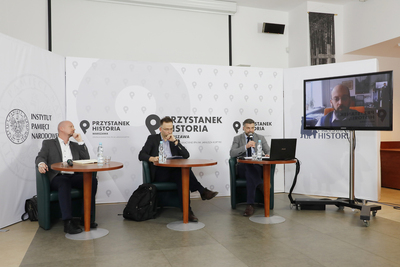 Dyskusja „Między placem Czerwonym a placem Defilad – odwilż w 1956 r. w PRL” – 4 marca 2021. Fot. Piotr Życieński (IPN)