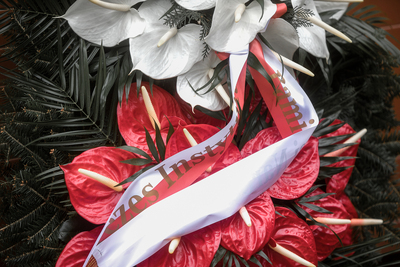 Zastępca prezesa IPN oddał hołd zamordowanym mieszkańcom i opiekunom bunkra „Krysia” – 7 marca 2021. Fot. Sławek Kasper (IPN)