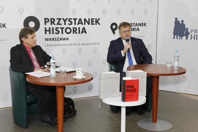 Dyskusja „Propaganda i ideologia hitlerowska a Polska i Polacy” z cyklu „Geneza II wojny światowej” – 9 marca 2021. Fot. Piotr Życieński (IPN)