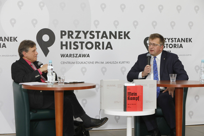 Dyskusja „Propaganda i ideologia hitlerowska a Polska i Polacy” z cyklu „Geneza II wojny światowej” – 9 marca 2021. Fot. Piotr Życieński (IPN)