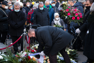 Pogrzeb Jana Lityńskiego. Wśród żałobników Jan Baster, zastępca prezesa IPN. Sławek Kasper (IPN)