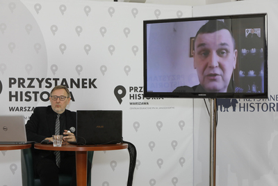 Dyskusja o stalinizacji życia w PRL na przykładzie Katowic – 12 marca 2021. Fot. Piotr Życieński (IPN)