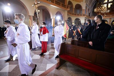 Msza św. w intencji beatyfikacji sługi Bożego Jánosa Esterházyego – Warszawa, 14 marca 2021. Fot. Sławek Kasper (IPN)