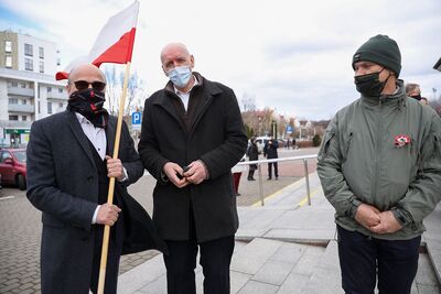 Uroczystości przed pomnikiem Jánosa Esterházyego – Warszawa, 14 marca 2021. Fot. Sławek Kasper (IPN)