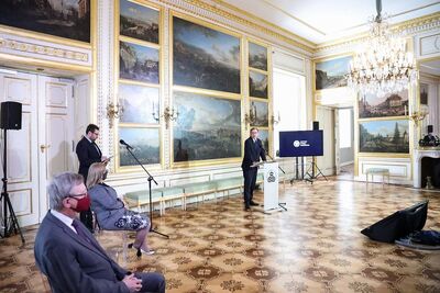 Otwarcie wystawy IPN „Gorzki pokój. Traktat ryski 1921 r.” – Zamek Królewski w Warszawie, 15 marca 2021. Fot. Sławek Kasper (IPN)