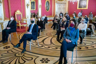 Otwarcie wystawy IPN „Gorzki pokój. Traktat ryski 1921 r.” – Zamek Królewski w Warszawie, 15 marca 2021. Fot. Sławek Kasper (IPN)