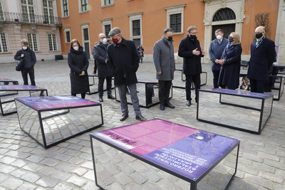 „Gorzki pokój. Traktat ryski 1921 r.” – wystawa IPN na dziedzińcu Zamku Królewskiego w Warszawie. Fot. Piotr Życieński (IPN)