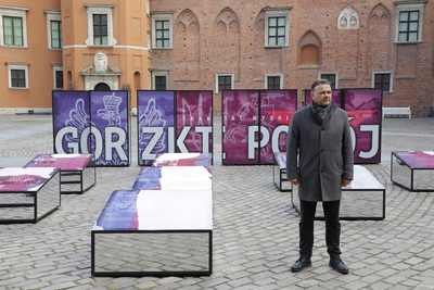 Adam Hlebowicz, dyrektor Biura Edukacji Narodowej IPN, autor wystawy „Gorzki pokój. Traktat ryski 1921 r.”. Fot. Piotr Życieński (IPN)