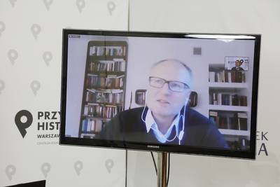 Dyskusja online z cyklu „Polska na froncie sporów cywilizacyjnych”. Red. Paweł Lisicki – 23 marca 2021. Fot. Piotr Życieński (IPN)