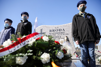 Uroczystości Narodowego Dnia Pamięci Polaków ratujących Żydów pod okupacją niemiecką – Markowa, 24 marca 2021. Fot. Sławek Kasper (IPN)