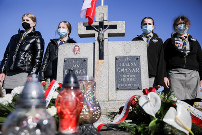 Uroczystości Narodowego Dnia Pamięci Polaków ratujących Żydów pod okupacją niemiecką – Markowa, 24 marca 2021. Fot. Sławek Kasper (IPN)