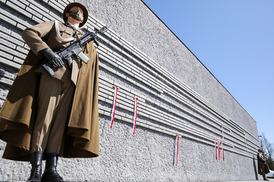 Uroczystości Narodowego Dnia Pamięci Polaków ratujących Żydów pod okupacją niemiecką – Markowa, 24 marca 2021. Fot. Sławek Kasper (IPN)