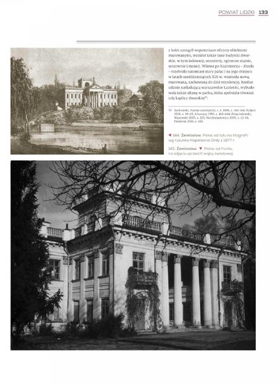 Strona z albumu „Kresowe rezydencje. Zamki, pałace i dwory na dawnych ziemiach wschodnich II RP”, t. 2: „Województwo nowogródzkie”