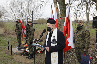 70. rocznica śmierci ppor. Mieczysława Dziemieszkiewicza ps. „Rój” i Bronisława Gniazdowskiego ps. „Mazur” – 13 kwietnia 2021. Fot. Piotr Życieński (IPN)