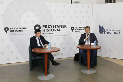 Dyskusja online „Koncepcja Międzymorza – czy ratunek dla Polski?” z cyklu „Geneza II wojny światowej” – 13 kwietnia 2021. Fot. Piotr Życieński (IPN)