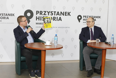 Dyskusja „Piłsudski między Hitlerem a Stalinem” z cyklu „Kulisy historii” – 17 kwietnia 2021. Fot. Piotr Życieński (IPN)