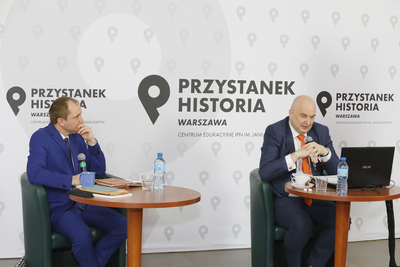 Dyskusja online z cyklu „Polityczne i prawne dylematy polskiej polityki zagranicznej w latach 1918–1945” – 26 kwietnia 2021. Fot. Piotr Życieński (IPN)