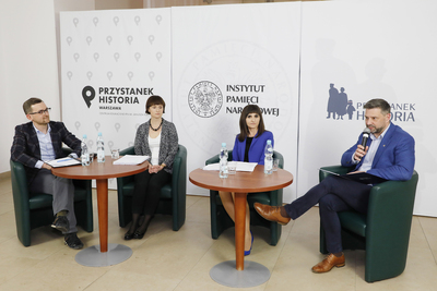 Dyskusja „Święta oficjalne i święta zakazane w Polsce »ludowej«” – 6 maja 2021. Fot. Piotr Życieński (IPN)