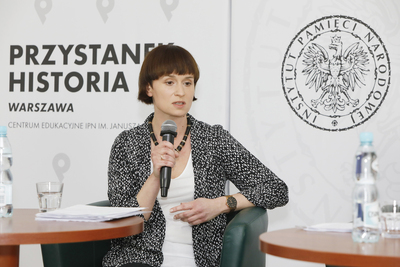 Magdalena Zapolska-Downar (IPN Łódź). Fot. Piotr Życieński (IPN)