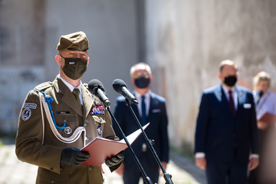 Uroczystość w 70. rocznicę zamordowania przez komunistów kpt. Gracjana Klaudiusza Fróga ps. „Szczerbiec” – 11 maja 2021. Fot. Sławek Kasper (IPN)