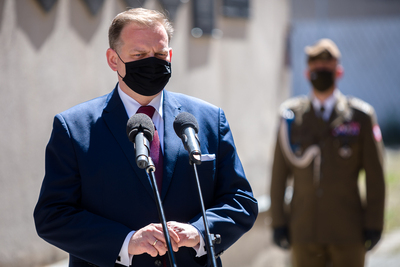 Uroczystość w 70. rocznicę zamordowania przez komunistów kpt. Gracjana Klaudiusza Fróga ps. „Szczerbiec” – 11 maja 2021. Fot. Sławek Kasper (IPN)