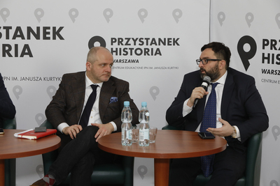 Dyskusja online „Prymas Tysiąclecia jako duchowy przywódca narodu” z cyklu „Historia zza kulis” – 11 maja 2021. Fot. Piotr Życieński (IPN)