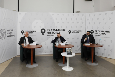 Dyskusja o książce „Kryptonim »Pątnicy«. Służba Bezpieczeństwa wobec pieszych pielgrzymek na Jasną Górę w latach 1976–1988” – 12 maja 2021. Fot. Piotr Życieński (IPN)