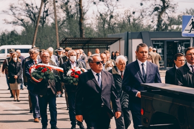 Pogrzeb 8 żołnierzy Wojska Polskiego poległych w obronie Fortu III w Pomiechówku w 1939 r. fot. MN/BUWiM