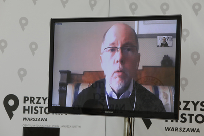 Dr hab. Mirosław Supruniuk. Spotkanie online „Nauka i oświata polska na Bliskim Wschodzie” z cyklu „Jak Polacy budowali Orient” – 23 maja 2021. Fot. Piotr Życieński (IPN)