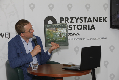 „Kulisy historii”, odcinek 15: Walki powietrzne w obrazach – 22 maja 2021. Fot. Piotr Życieński (IPN)