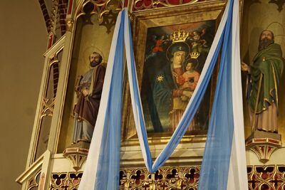 Obraz Matki Bożej Klewańskiej, Patronki Rodzin Przybyłych z Kresów – Skwierzyna, 22 maja 2021. Fot. Jakub Wojewoda (IPN)