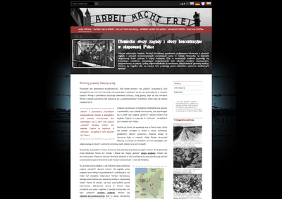 Zrzut ekranu portalu www.truthaboutcamps.eu