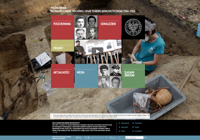 Zrzut ekranu portalu www.poszukiwania.ipn.gov.pl