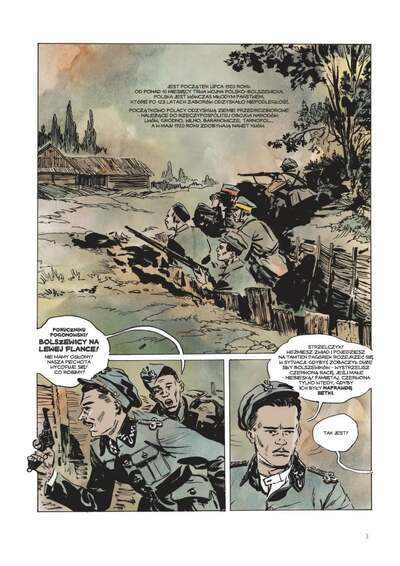 Strona z komiksu „Bitwa Warszawska 1920”