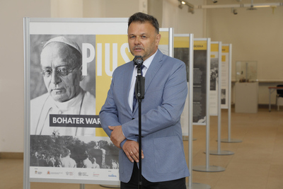 Otwarcie wystawy „Pius XI – bohater Warszawy” – 31 maja 2021. Fot. Piotr Życieński (IPN)