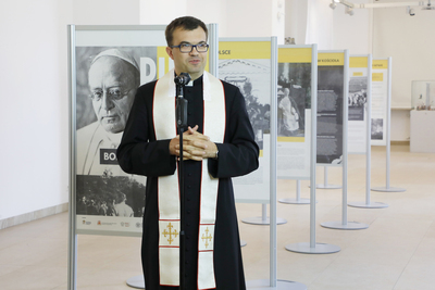 Otwarcie wystawy „Pius XI – bohater Warszawy” – 31 maja 2021. Fot. Piotr Życieński (IPN)