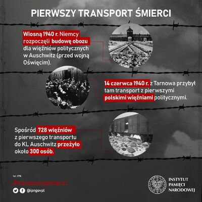 Pierwszy transport śmierci – infografiki
