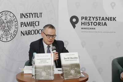 Dr hab. Bogusław Kopka. Dyskusja „KL Warschau – niemiecki nazistowski obóz koncentracyjny w Warszawie (1943–1944)” – 11 czerwca 2021. Fot. Piotr Życieński (IPN)