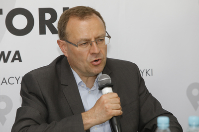 Prof. dr hab. Antoni Dudek. Dyskusja wokół nowego wydania „Kazań Świętokrzyskich” kard. Stefana Wyszyńskiego – 14 czerwca 2021. Fot. Piotr Życieński (IPN)