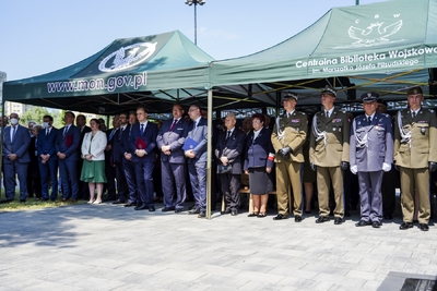 Święto Centralnej Biblioteki Wojskowej, odsłonięcie tablicy upamiętniającej Marszałka Józefa Piłsudskiego – fot. MN/BUWiM