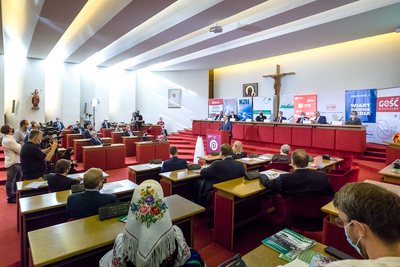 Uroczystość wręczenia nagrody im. ks. bp. Romana Andrzejewskiego Niezależnemu Samorządnemu Związkowi Zawodowemu Rolników Indywidualnych „Solidarność" – 17 czerwca 2021. Fot. Sławek Kasper (IPN)