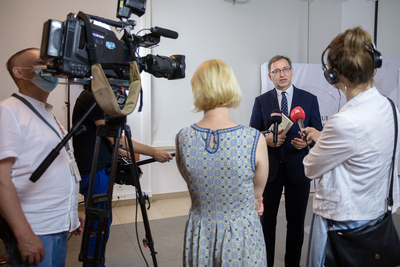 Briefing na temat publikacji „Zostali na Wschodzie. Słownik inteligencji polskiej w ZSRS 1945–1991” – Warszawa, 23 czerwca 2021. Fot. Sławek Kasper (IPN)