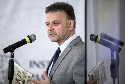 Adam Hlebowicz, redaktor publikacji „Zostali na Wschodzie. Słownik inteligencji polskiej w ZSRS 1945–1991” – Warszawa, 23 czerwca 2021. Fot. Sławek Kasper (IPN)