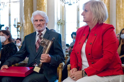 Kazimierz Cholewa, laureat Nagrody IPN „Kustosz Pamięci Narodowej” z 2020 roku – Warszawa, 29 czerwca 2021. Fot. Sławek Kasper (IPN)