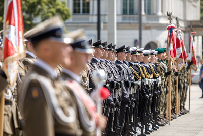 Uroczystość przekazania obowiązków przez gen. dyw. Roberta Głąba nowemu Dowódcy Garnizonu Warszawa – 30 czerwca 2021. Fot. Sławek Kasper (IPN)