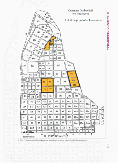 Strona z książki „Cmentarz Osobowicki we Wrocławiu. Pola ofiar komunizmu”