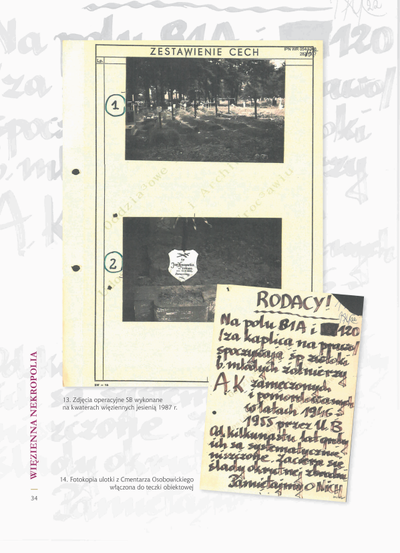 Strona z książki „Cmentarz Osobowicki we Wrocławiu. Pola ofiar komunizmu”